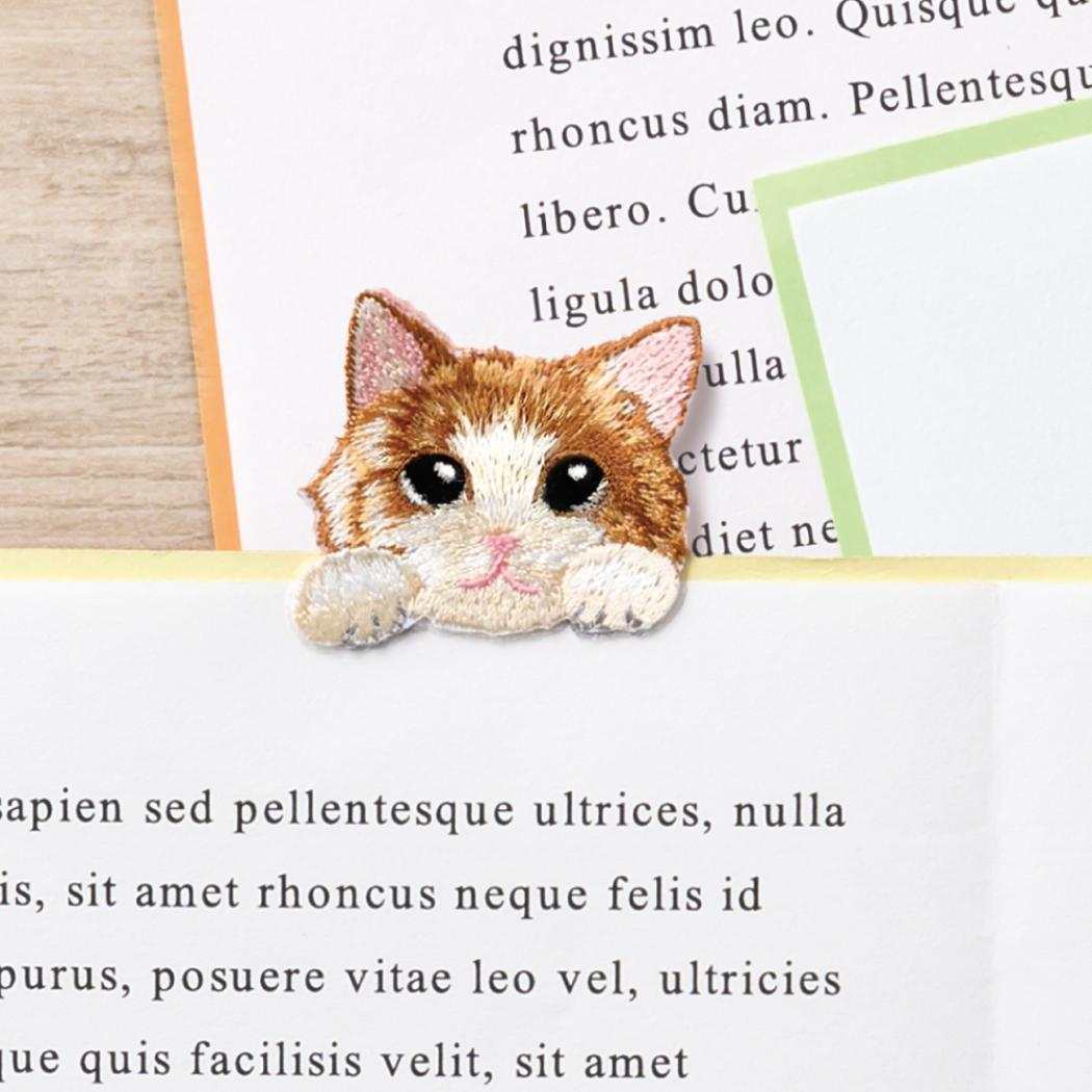 ブックマーク ANIMAL BOOKMARKER 刺繍しおり マンチカン ヒサゴ