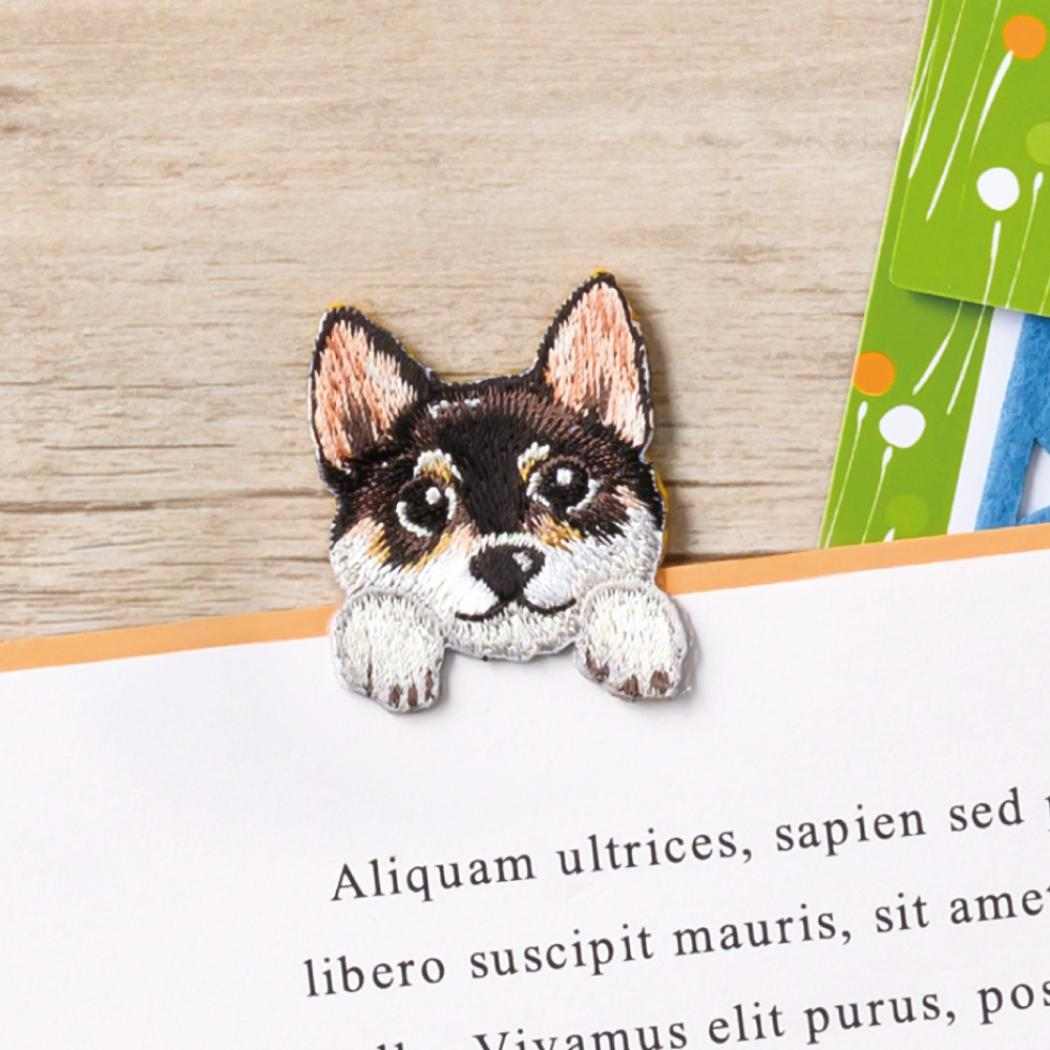 ブックマーク ANIMAL BOOKMARKER 刺繍しおり 黒柴 ヒサゴ