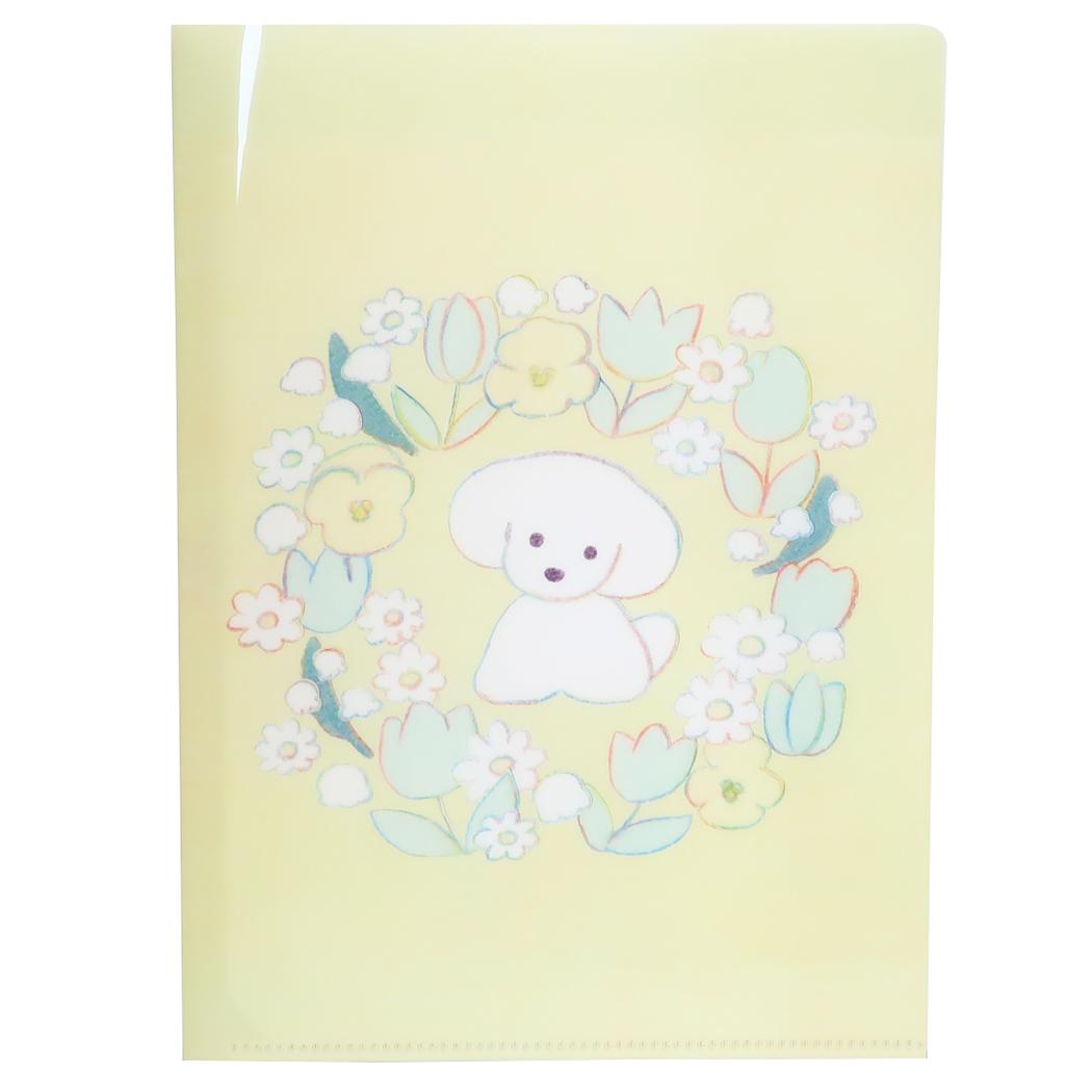 てらおかなつみ ポケットファイル A5ダブルポケットクリアファイル お花 ヒサゴ