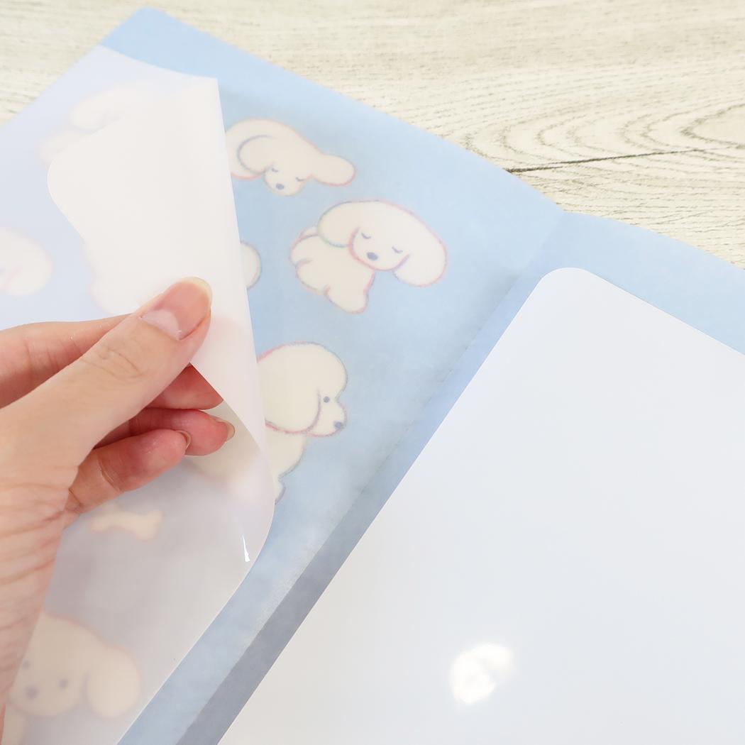 てらおかなつみ ポケットファイル A5ダブルポケットクリアファイル たくさんのいぬ ヒサゴ