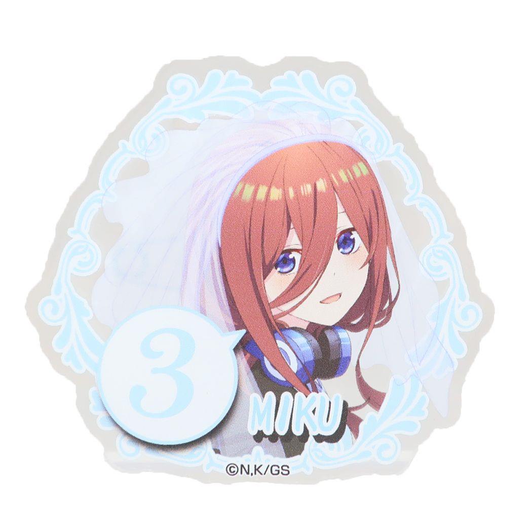 アクリルバッジ 缶バッジ 五等分の花嫁 中野 三玖 B バンダイ コレクション雑貨 アニメメール便可