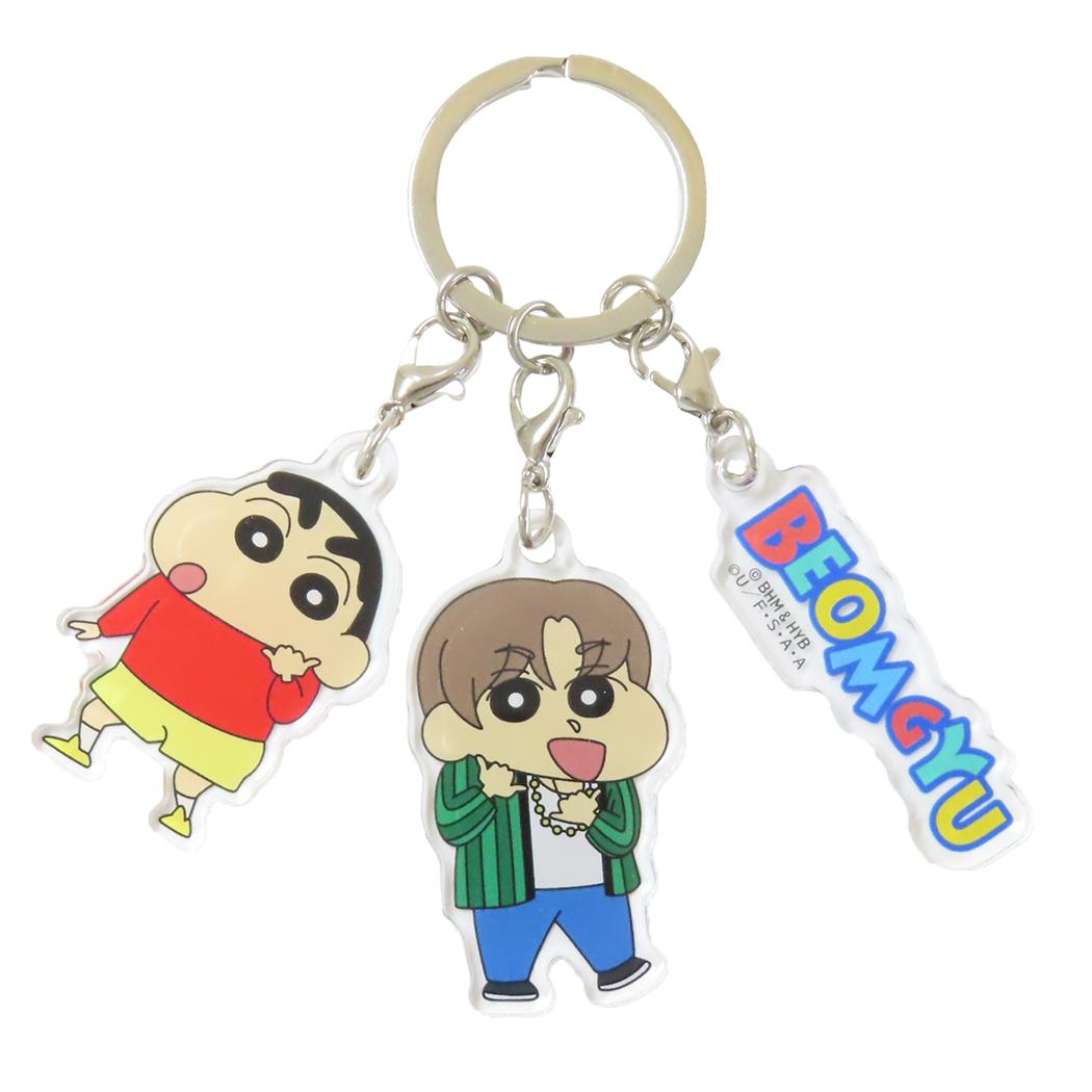 3連アクリルキーホルダー キーホルダー TOMORROW X TOGETHER クレヨンしんちゃん BEOMGYU ハセ プロ TXT K-POP アーティスト メール便可