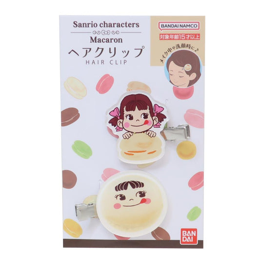 ヘアクリップ 2個セット ヘアアクセ ペコちゃん マカロン サンリオ バンダイ 前髪クリップ メール便可