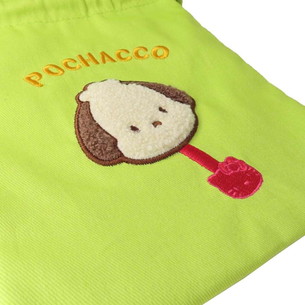 さがら巾着 巾着袋 ポチャッコ サンリオキャラクターズチョコレート サンリオ バンダイ きんちゃくポーチ 小物入れ 相良刺繍 サガラ メール便可