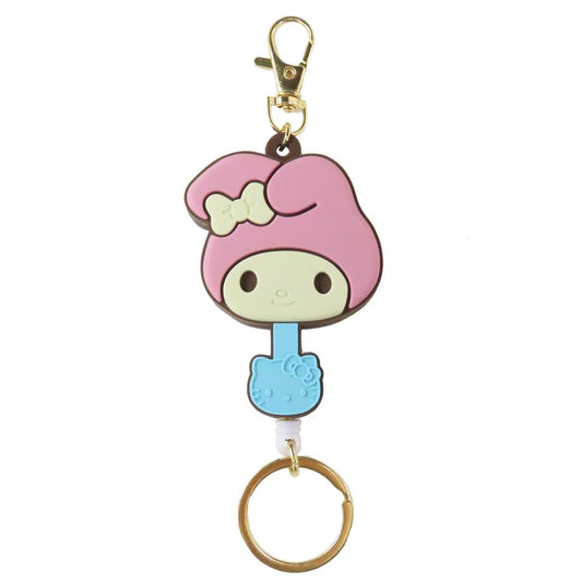 ラバーキーリール キーリング マイメロディ サンリオキャラクターズチョコレート サンリオ バンダイ 鍵ホルダー メール便可