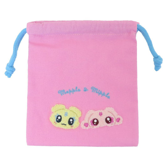 さがら巾着 巾着袋 ふたりはプリキュア メップル＆ミップル バンダイ きんちゃくポーチ 小物入れ 相良刺繍 サガラ アニメメール便可