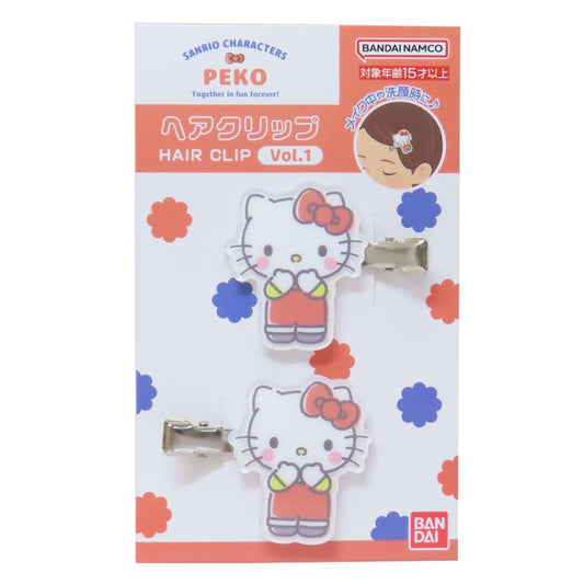 ヘアクリップ Vol.1 ヘアアクセ PEKOxサンリオキャラクターズ ハローキティ サンリオ バンダイ 前髪クリップ メール便可