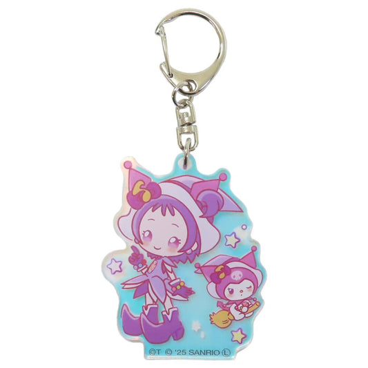 アクリルキーホルダーオーロラTYPE キーリング おジャ魔女どれみxサンリオキャラクターズ おんぷxクロミ バンダイ プレゼント