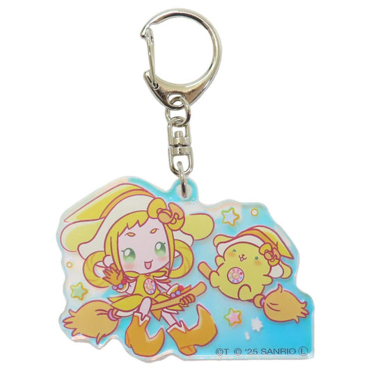 アクリルキーホルダーオーロラTYPE キーリング おジャ魔女どれみxサンリオキャラクターズ ももこxポムポムプリン バンダイ プレゼント