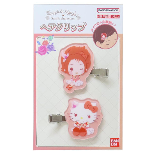 ヘアクリップ ヘアアクセ Yes！ プリキュア5 GoGo！xサンリオキャラクターズ キュアルージュxハローキティ バンダイ 前髪クリップ メール便可