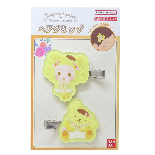 ヘアクリップ ヘアアクセ Yes！ プリキュア5 GoGo！xサンリオキャラクターズ キュアレモネードxポムポムプリン バンダイ 前髪クリップ メール便可