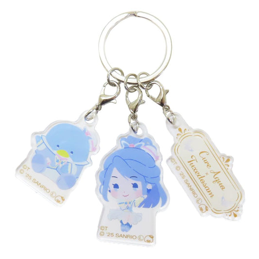 3連アクリルキーホルダー キーリング Yes！ プリキュア5 GoGo！xサンリオキャラクターズ キュアアクアxタキシードサム バンダイ 3チャーム メール便可