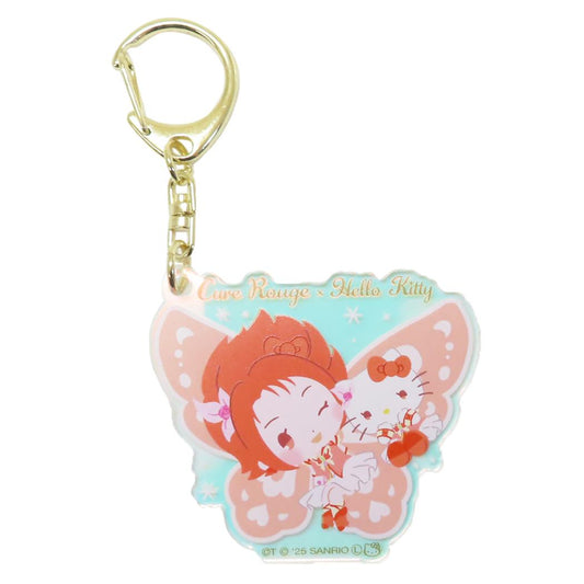 オーロラアクリルキーホルダー キーリング Yes！ プリキュア5 GoGo！xサンリオキャラクターズ キュアルージュxハローキティ バンダイ プレゼント メール便可