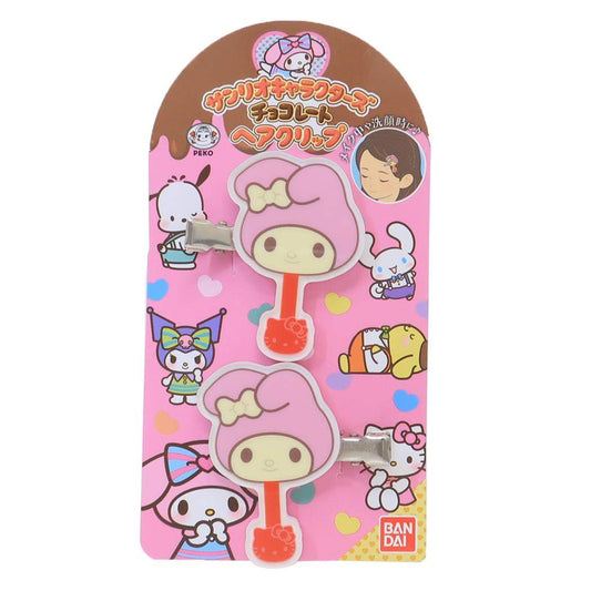 ヘアクリップ 2個セット ヘアアクセ マイメロディ Vol.2 サンリオキャラクターズチョコレート サンリオ バンダイ 前髪クリップ メール便可