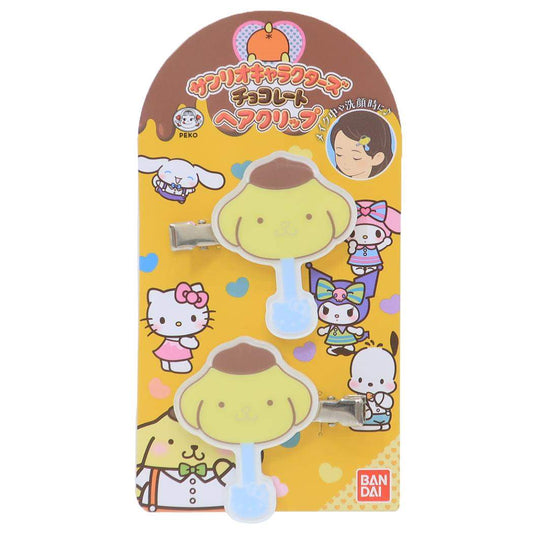 ヘアクリップ 2個セット ヘアアクセ ポムポムプリン Vol.2 サンリオキャラクターズチョコレート サンリオ バンダイ 前髪クリップ メール便可
