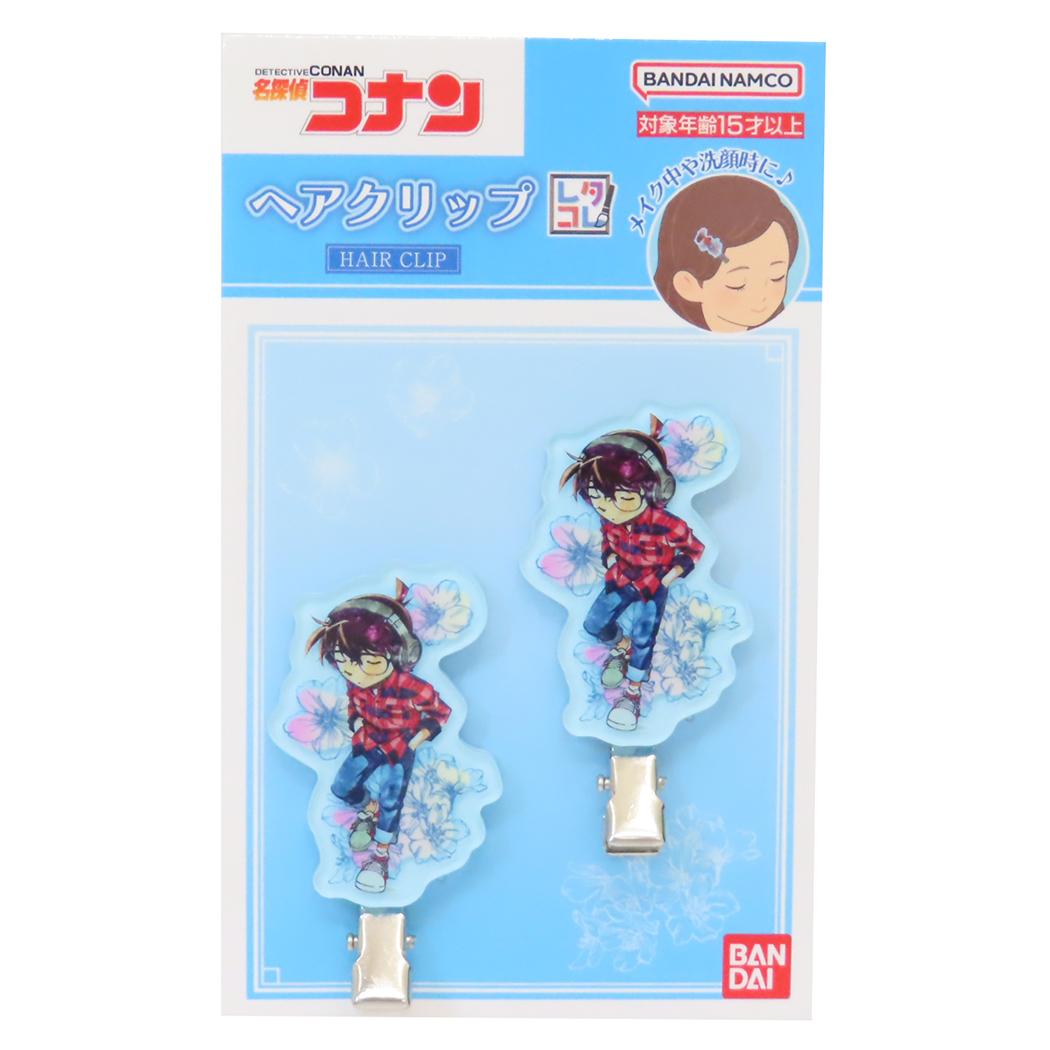 ヘアクリップ ヘアアクセ 名探偵コナン レタコレ 江戸川コナン 少年サンデー バンダイ 前髪クリップ アニメメール便可