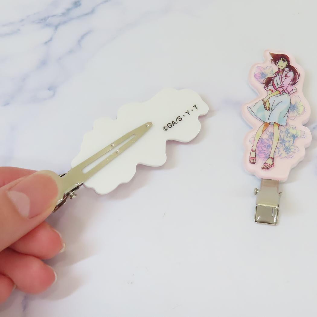 ヘアクリップ ヘアアクセ 名探偵コナン レタコレ 毛利蘭 少年サンデー バンダイ 前髪クリップ アニメメール便可