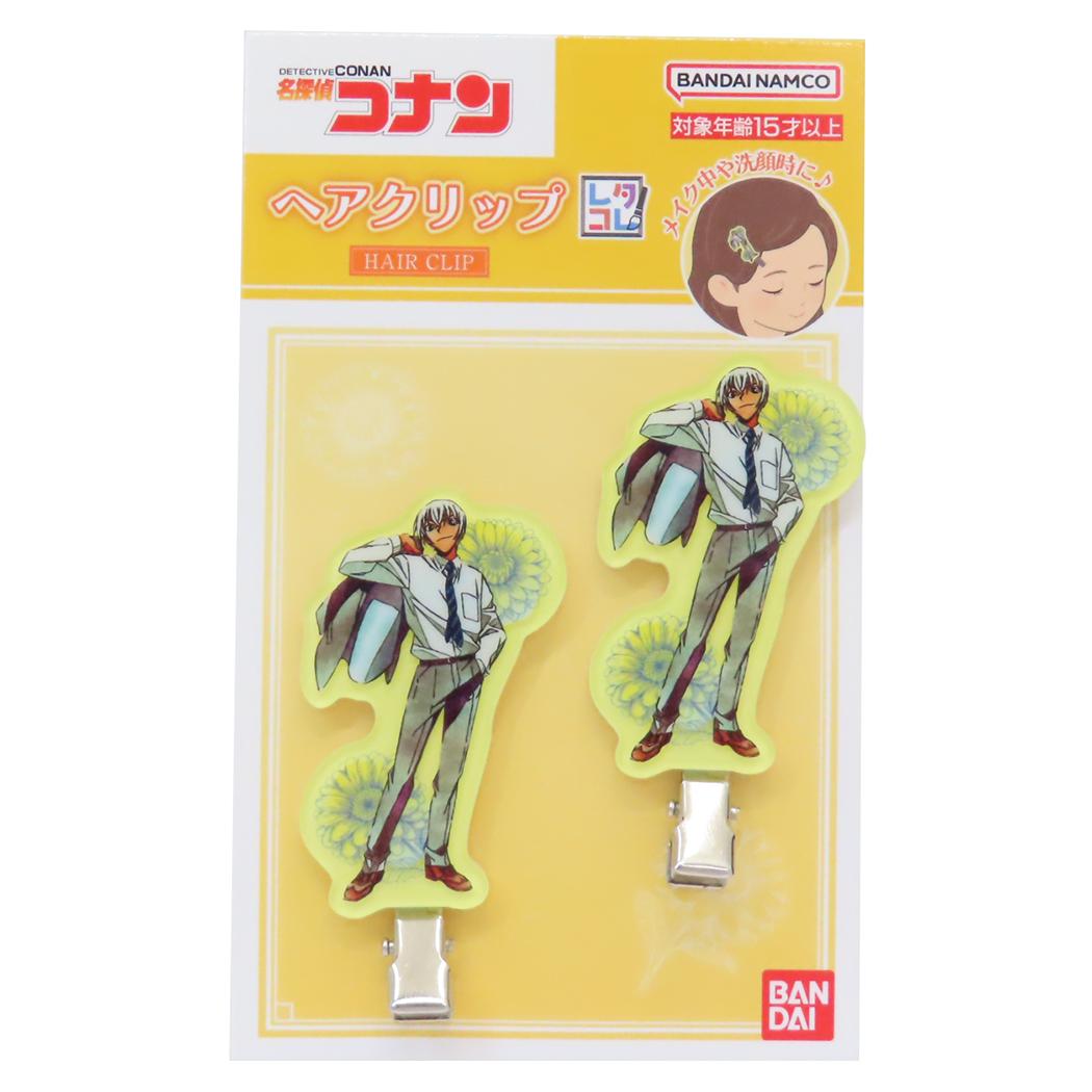 ヘアクリップ ヘアアクセ 名探偵コナン レタコレ 安室透 少年サンデー バンダイ 前髪クリップ アニメメール便可
