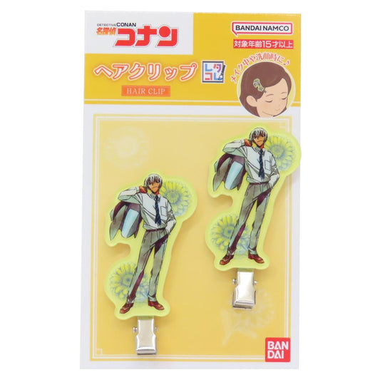 ヘアクリップ ヘアアクセ 名探偵コナン レタコレ 安室透 少年サンデー バンダイ 前髪クリップ アニメメール便可