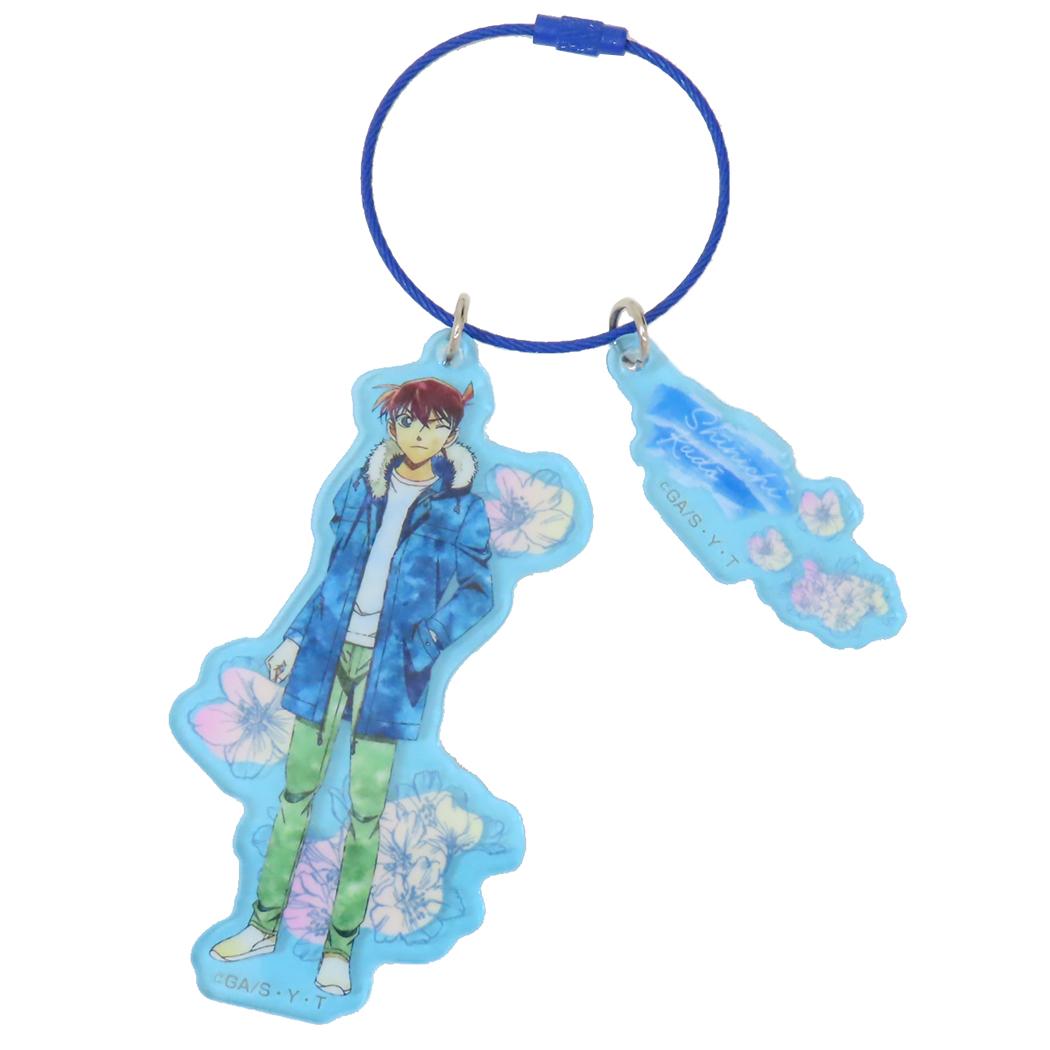 ワイヤープレートキーホルダー キーリング 名探偵コナン レタコレ 工藤新一 少年サンデー バンダイ プレゼント アニメメール便可