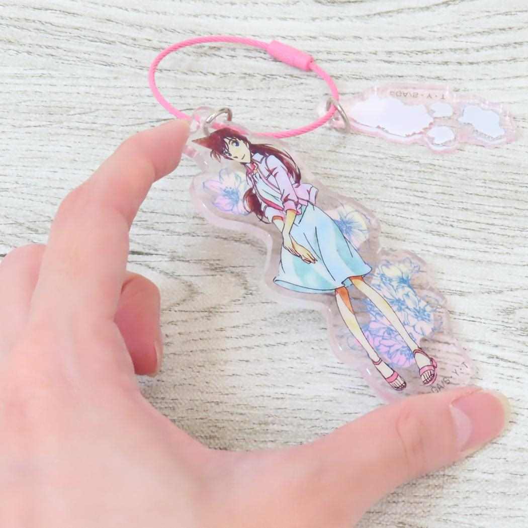 ワイヤープレートキーホルダー キーリング 名探偵コナン レタコレ 毛利蘭 少年サンデー バンダイ プレゼント アニメメール便可