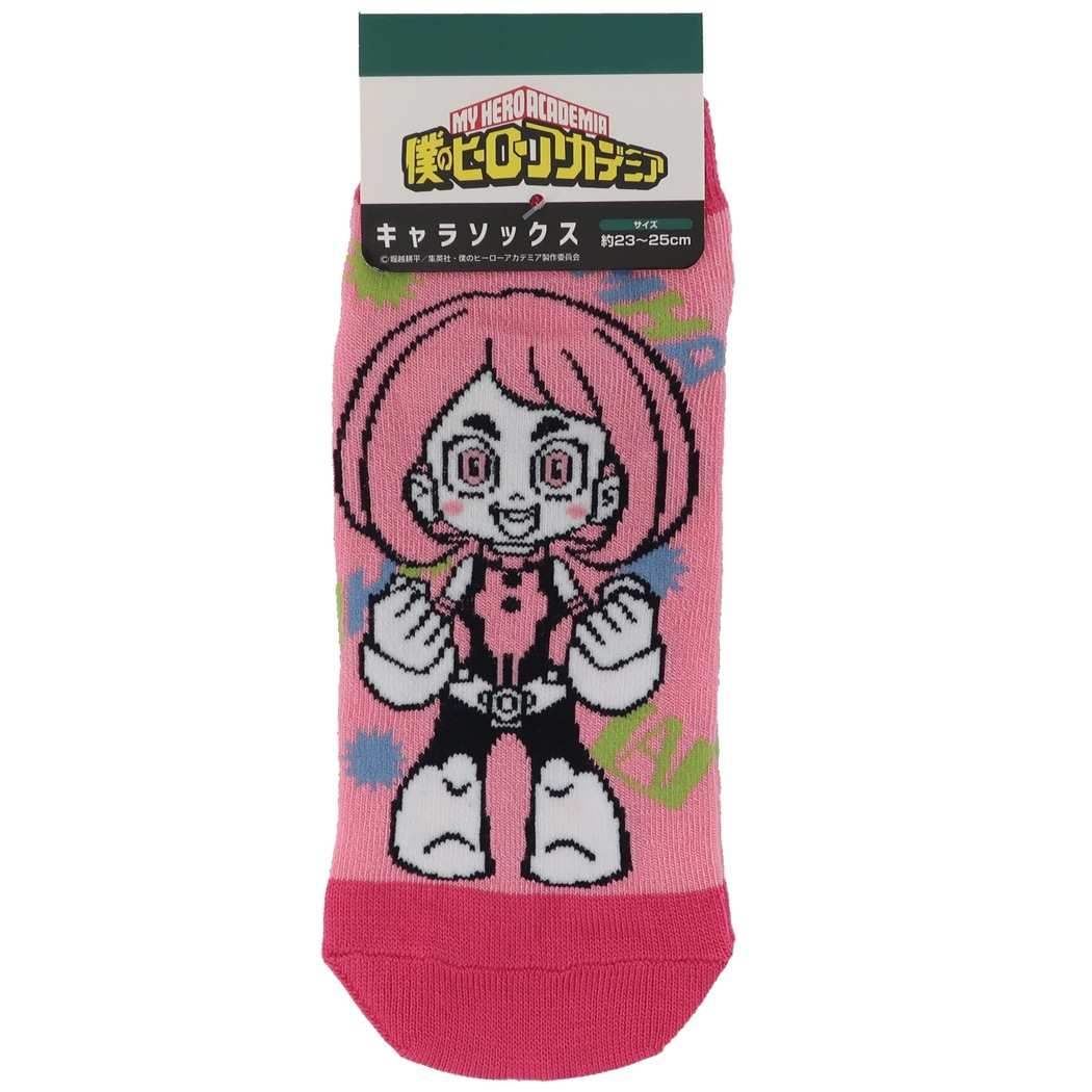 レディース キャラソックス 女性用 靴下 僕のヒーローアカデミア 麗日お茶子 少年ジャンプ ハセプロ プレゼント アニメメール便可