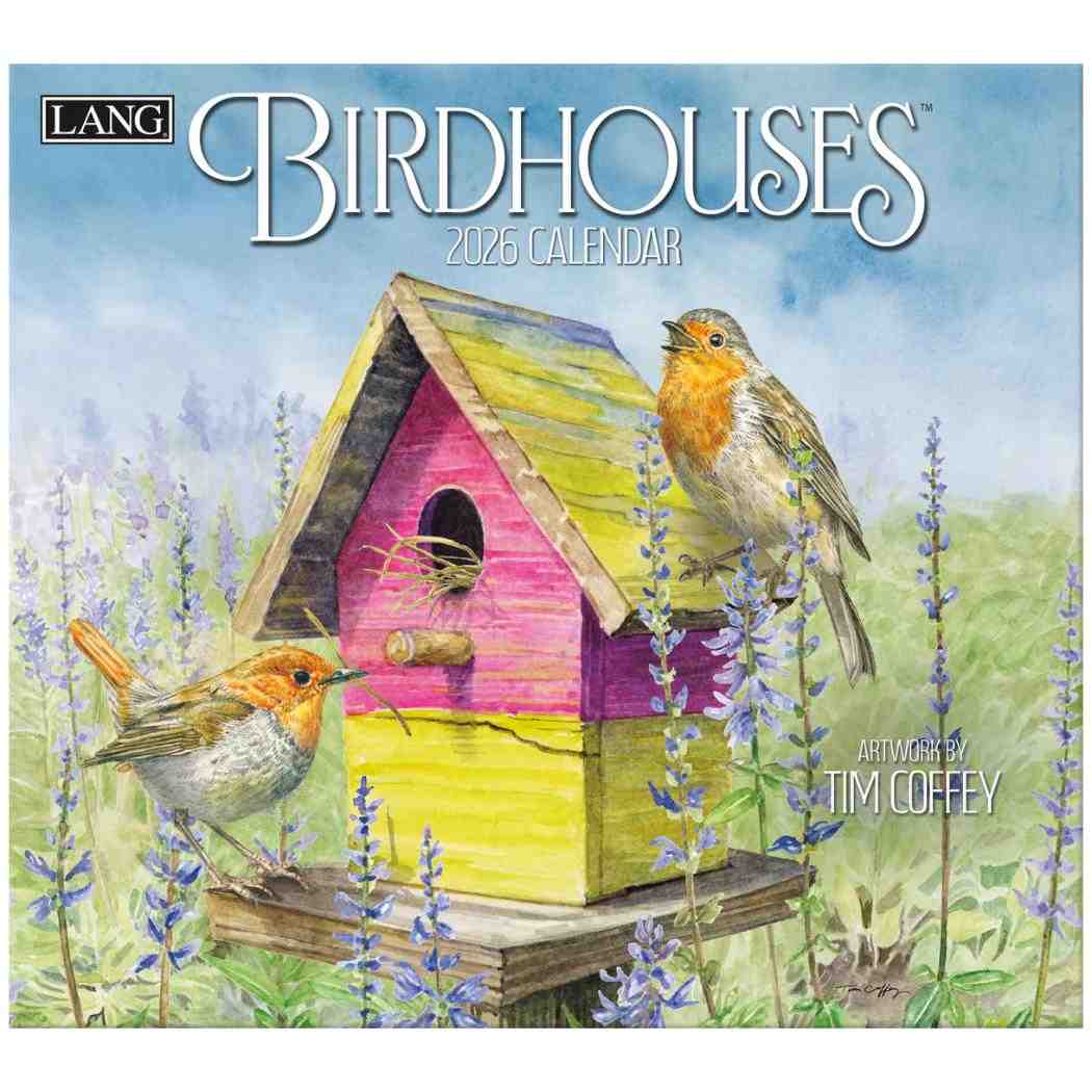 LANG ラング 2026 Calendar 壁掛けカレンダー2026年 Birdhouses Tim Coffey カントリー 鳥 インテリア 令和8年暦 シネマコレクション