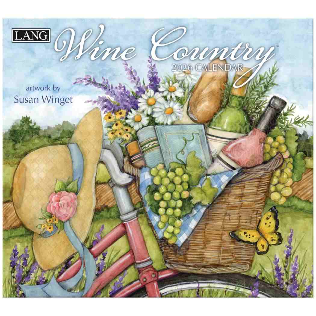 LANG ラング 2026 Calendar 壁掛けカレンダー2026年 Wine Country Susan Winget カントリー ワイン インテリア 令和8年暦 シネマコレクション