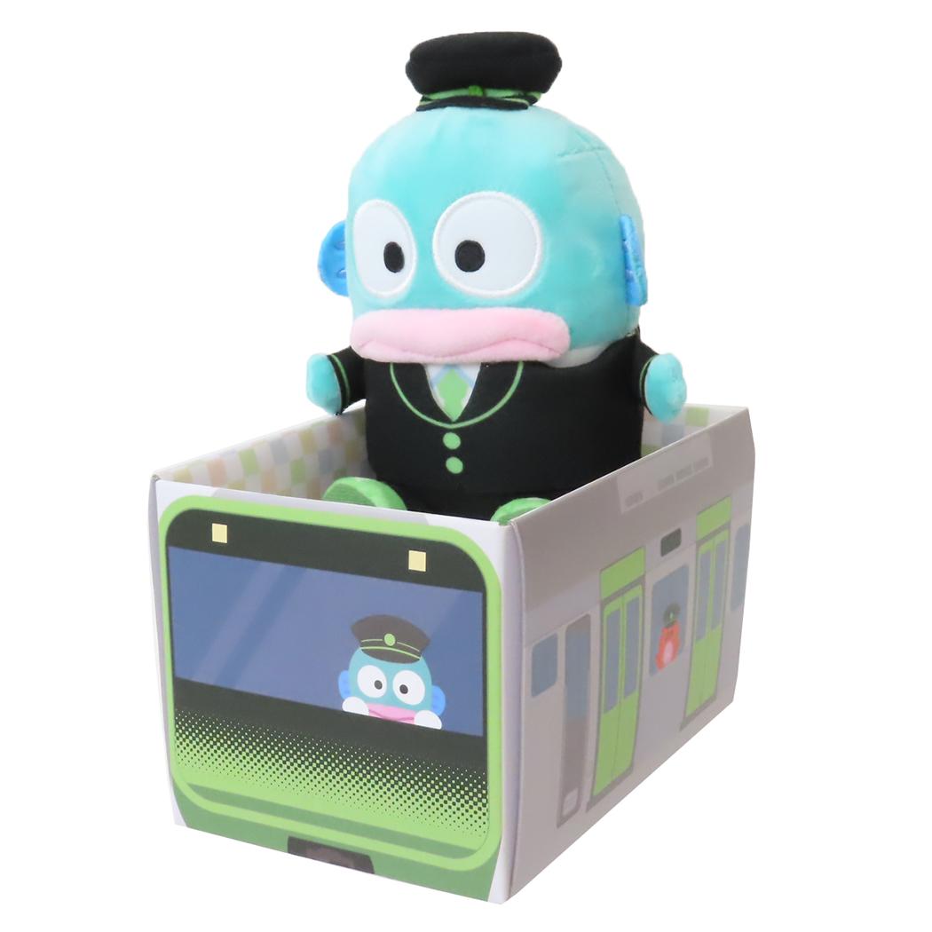 電車BOX付ぬいぐるみマスコット プラッシュドール ハンギョドン キャラフルライナー サンリオ ヒューネット プレゼント