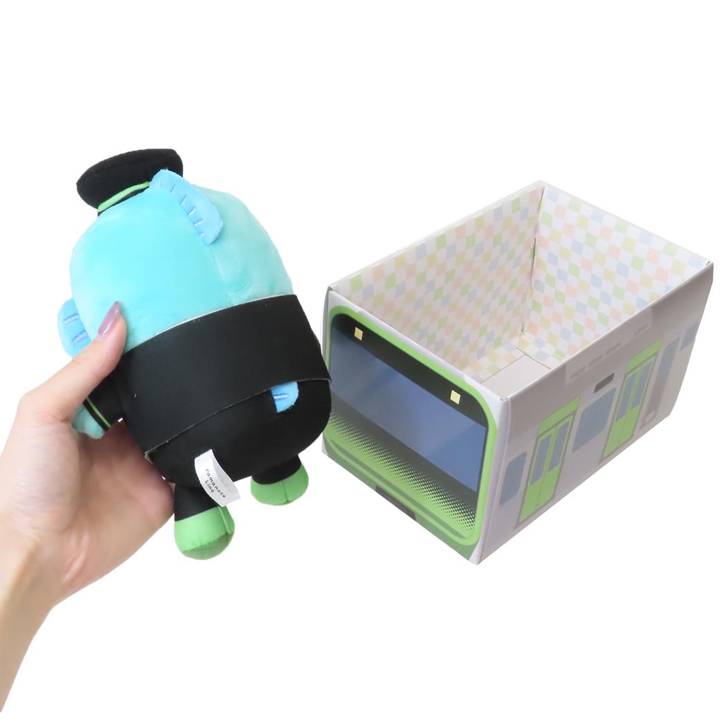 電車BOX付ぬいぐるみマスコット プラッシュドール ハンギョドン キャラフルライナー サンリオ ヒューネット プレゼント