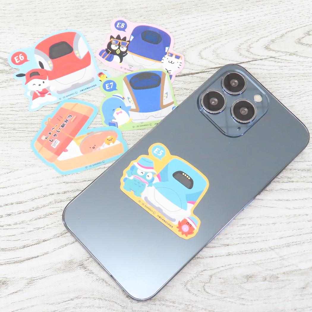 新幹線ステッカーセット 5枚入 ダイカットシール サンリオキャラクターズ キャラフルライナー サンリオ ヒューネット スマホデコ デコレーション メール便可