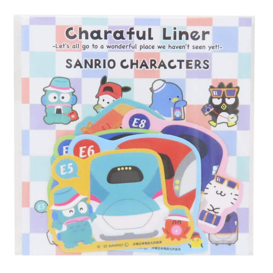 新幹線ステッカーセット 5枚入 ダイカットシール サンリオキャラクターズ キャラフルライナー サンリオ ヒューネット スマホデコ デコレーション メール便可