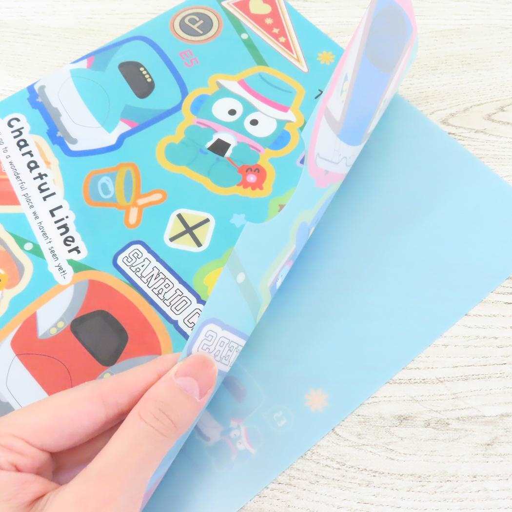 クリアファイルMX A4クリアファイル サンリオキャラクターズ ブルー キャラフルライナー サンリオ ヒューネット クリアホルダー 学校 書類 メール便可