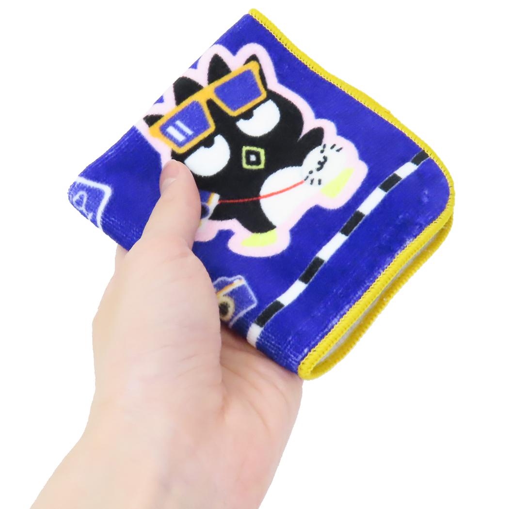 ハンカチ ハンドタオル バッドばつ丸 XO キャラフルライナー サンリオ ヒューネット ミニタオル 汗拭きタオル メール便可