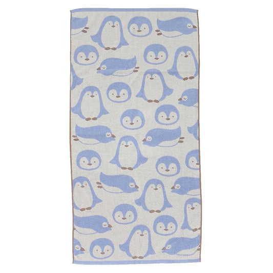 ジャガードビッグタオル バスタオル アニマルフェイス ペンギン 林タオル お風呂タオル かわいい