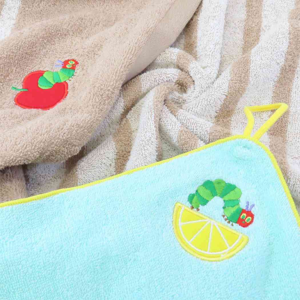 コンパクトバスタオル フェイスタオル ウォッシュタオル ウォッシュタオルループ付き タオルギフトセット はらぺこあおむし ヤムヤムヤム エリックカール 林タオル ギフト 絵本