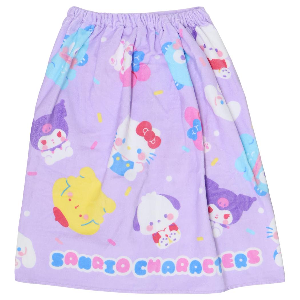 サンリオキャラクターズ ラップタオル マキタオルM寸 60cm丈巻き巻きタオル ぷにきゅきゅ Sanrio 海プール 着替えタオル キャラクター グッズ シネマコレクション