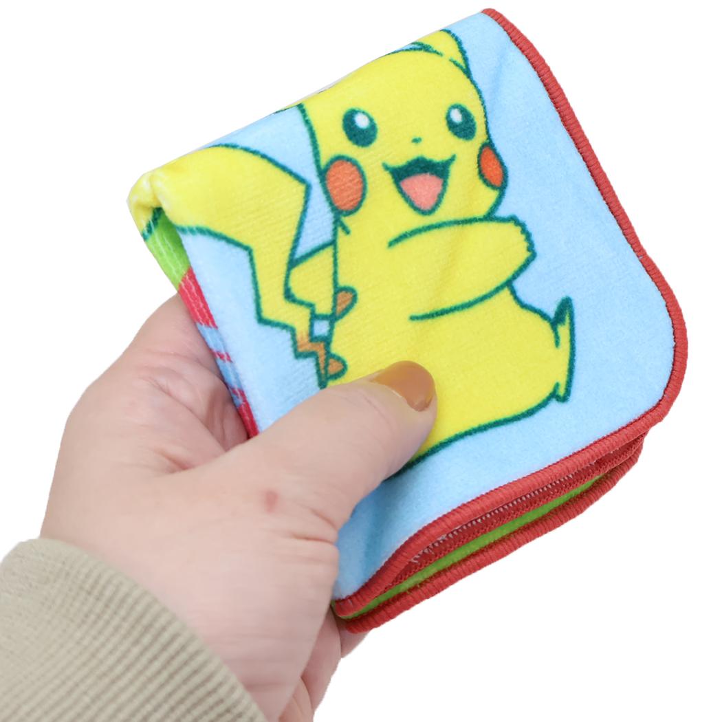 インクジェットプリントプチタオル ミニタオル ポケットモンスター カラフル ピカチュー ポケモン 林タオル 汗拭きタオル メール便可