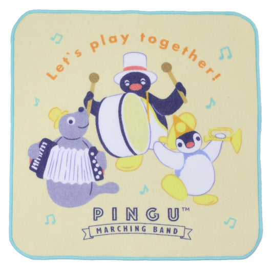 インクジェットプリントハンカチタオル ミニタオル ピングー レッツプレイ Pingu 林タオル 汗拭きタオル メール便可