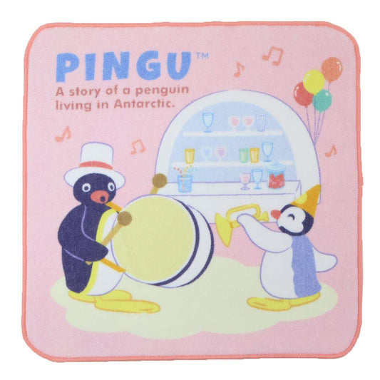 インクジェットプリントハンカチタオル ミニタオル ピングー グルービー Pingu 林タオル 汗拭きタオル メール便可