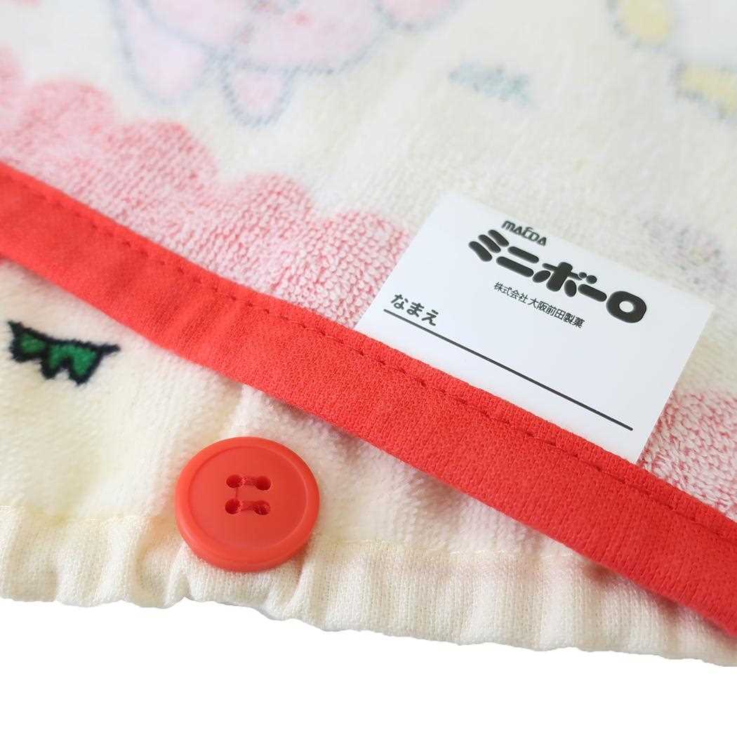 おりこうタオル ゴム＆ボタン付きキッズおてふきタオル ミニボーロ お菓子パッケージ 林タオル 入園入学準備 幼稚園 かわいい メール便可