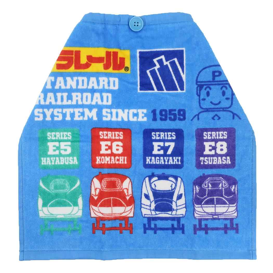 おりこうタオル ゴム＆ボタン付きキッズおてふきタオル プラレール メンバーズ 鉄道 林タオル 入園入学準備 幼稚園 メール便可