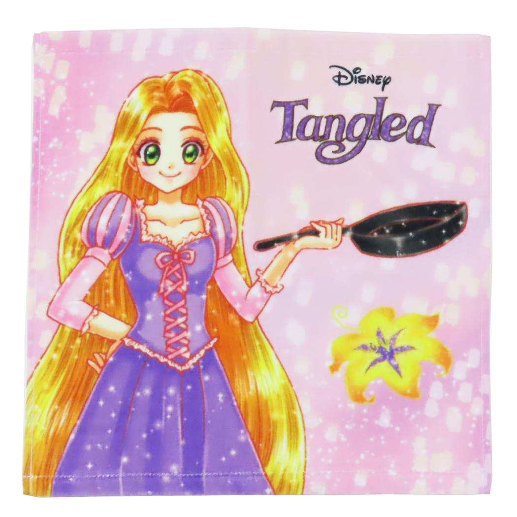 プリントウォッシュタオル ハンドタオル 塔の上のラプンツェルx中川翔子 シャイニングラプンツェル ディズニープリンセス 林タオル 汗拭きタオル メール便可