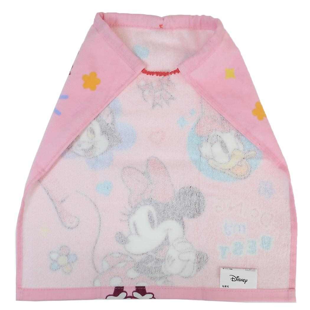 おりこうタオル ゴム＆ボタン付きキッズおてふきタオル ミニーマウス ワンダー ディズニー 入園入学準備雑貨 メール便可