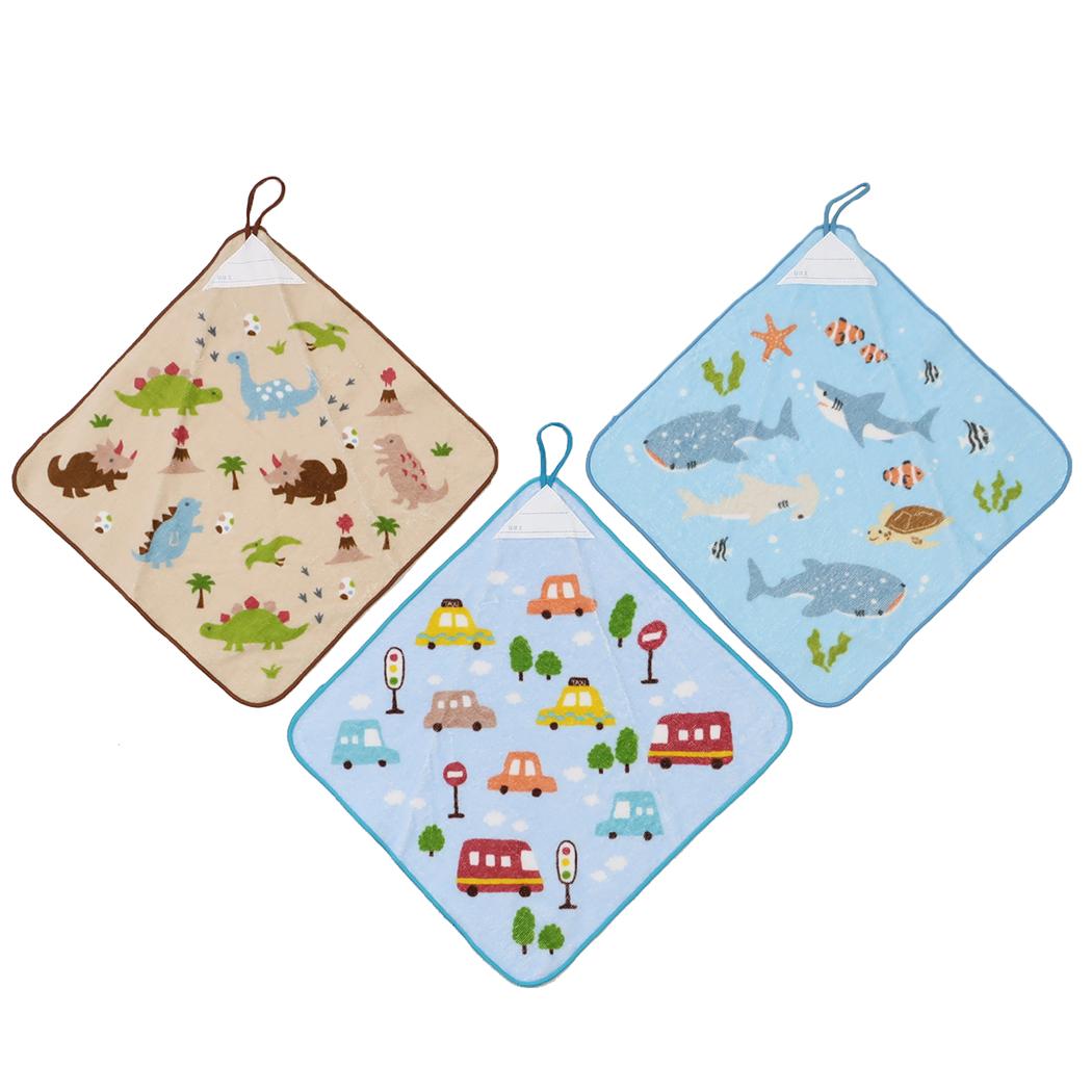 ループタオル ループ付きタオル 3枚組 クラウデッド 入園入学準備雑貨 かわいい グッズ メール便可 シネマコレクション