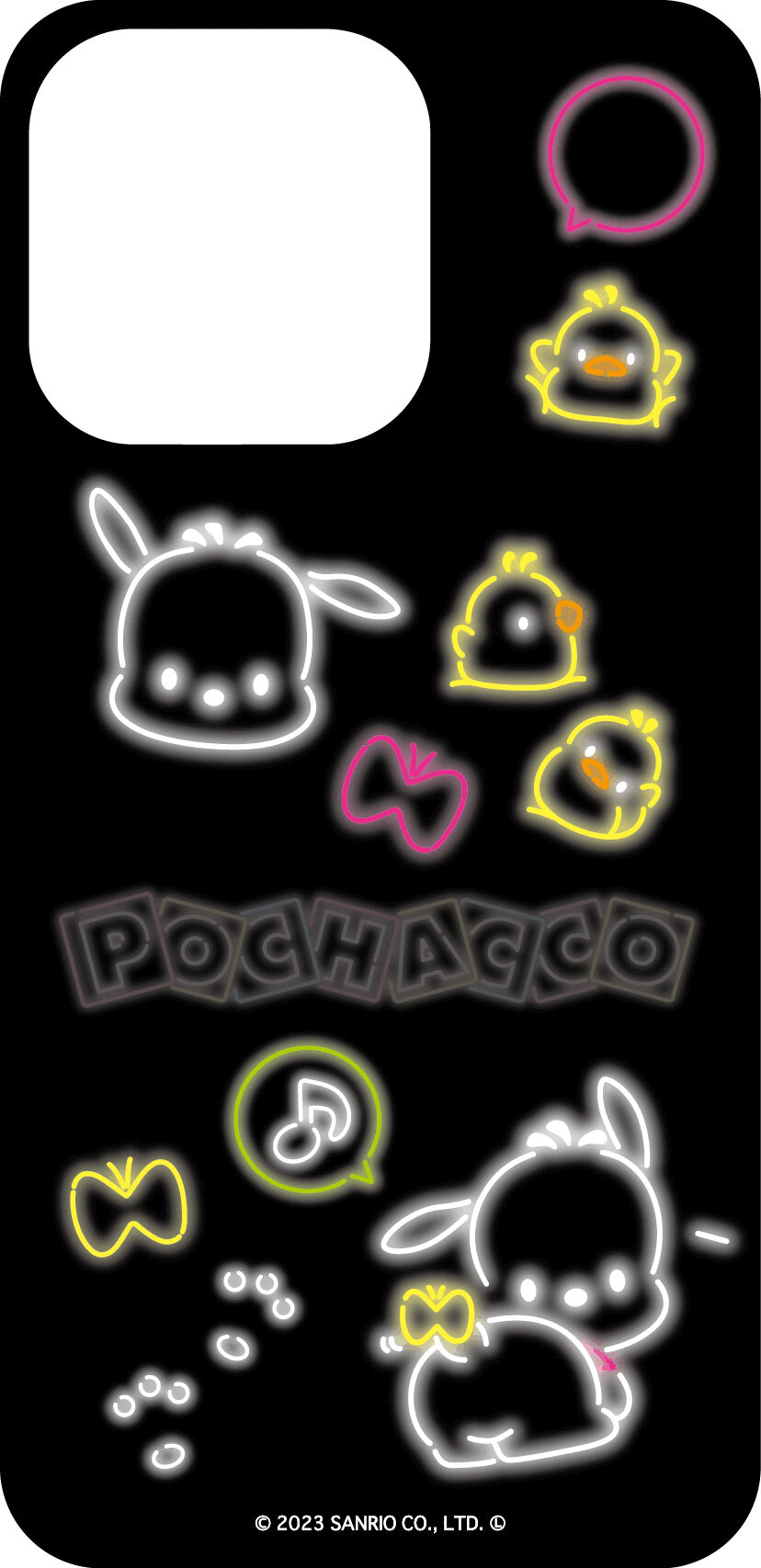 まじかる百貨店スマホシート スマホアクセ ポチャッコ ネオン 1 サンリオ カルチュア エンタテインメント 絵が動く 変化 メール便可