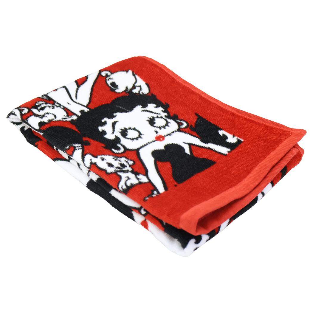 プリントロングタオル フェイスタオル ベティブープ メニー BETTY BOOP 犬飼タオル プレゼント メール便可