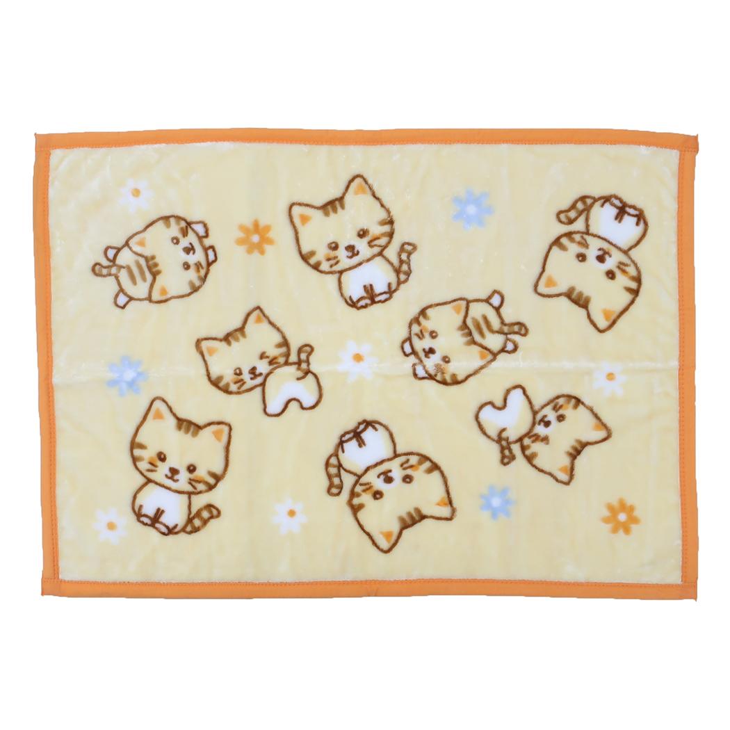WAKUWAKU ANIMAL ひざ掛け毛布 マイヤーブランケット チャトラ ねこ 犬飼タオル ウォーマー雑貨 防寒用品 膝掛 かわいい グッズ シネマコレクション