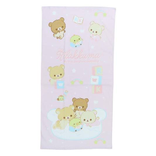 ジャンボ ビーチタオル 大判 バスタオル リラックマ みんなでうさうさベビー サンエックス 犬飼タオル プレゼント