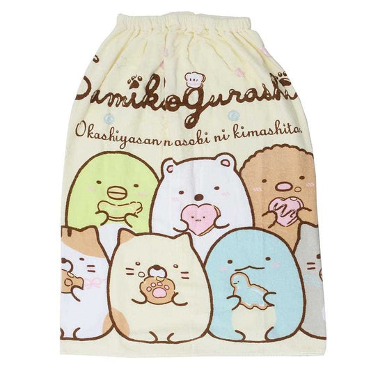 プールスカートタオル 80丈 ラップタオル すみっコぐらし おかし屋さん サンエックス 犬飼タオル 海プール 着替え